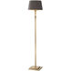 Tryon 57.68 inch 40.00 watt Brushed Brass Floor Lamp Portable Light in Velvet Shade