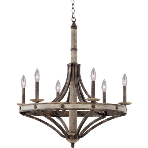 Coronado 6 Light 29.5 inch Florence Gold Chandelier Ceiling Light