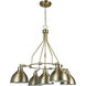 Timarron 5 Light 30 inch Legacy Brass Down Chandelier Ceiling Light