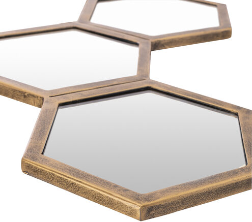 Honeycomb 34.75 X 11 inch Light Grey Mirror