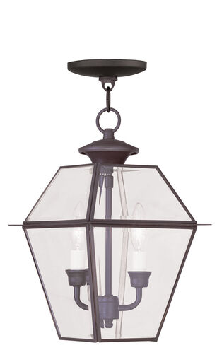 Westover 2 Light 9 inch Bronze Outdoor Pendant Lantern
