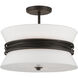 Dalvor 3 Light 15 inch Dark Bronze Semi-Flush Mount Ceiling Light