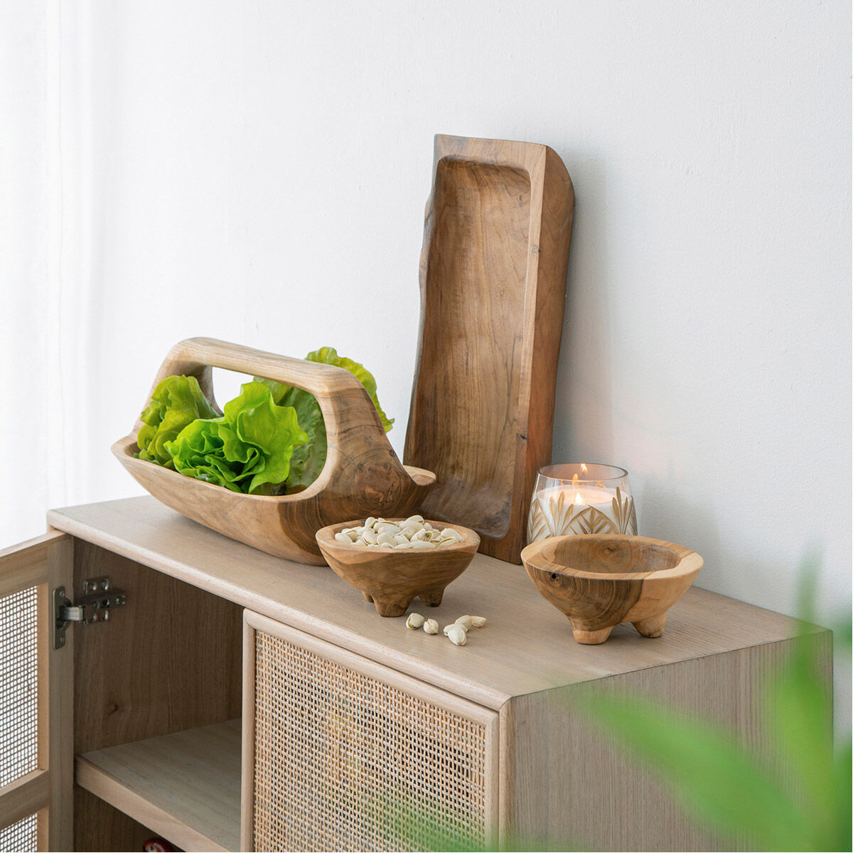 Rectangular Teak Natural Tray