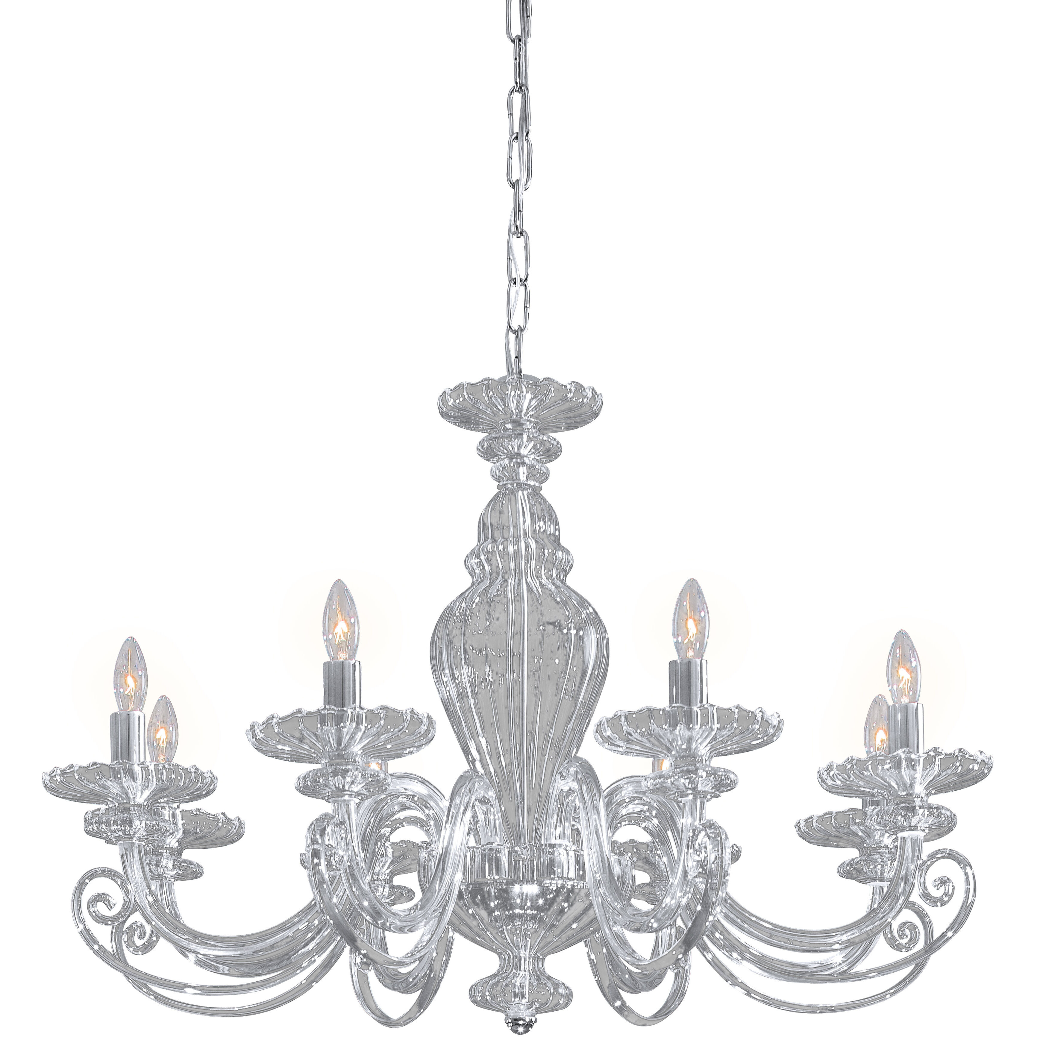 Metropolitan Family Collection 8 Light 28.75 inch Chrome Chandelier Ceiling Light