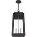 Oslo 3 Light 10.5 inch Black Outdoor Pendant Lantern