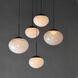 Nimbus LED 26.25 inch Black Multi-Light Pendant Ceiling Light in White Cirrus