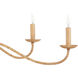 Saxon 5 Light 33.25 inch Painted Rattan/Natural Rattan Chandelier Ceiling Light, Small