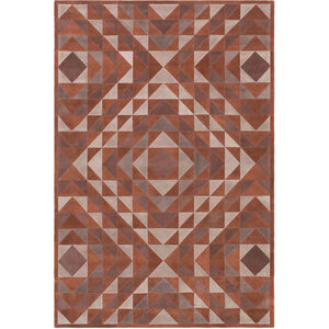 Ranch 90 X 60 inch Brown and Black Area Rug, Leather