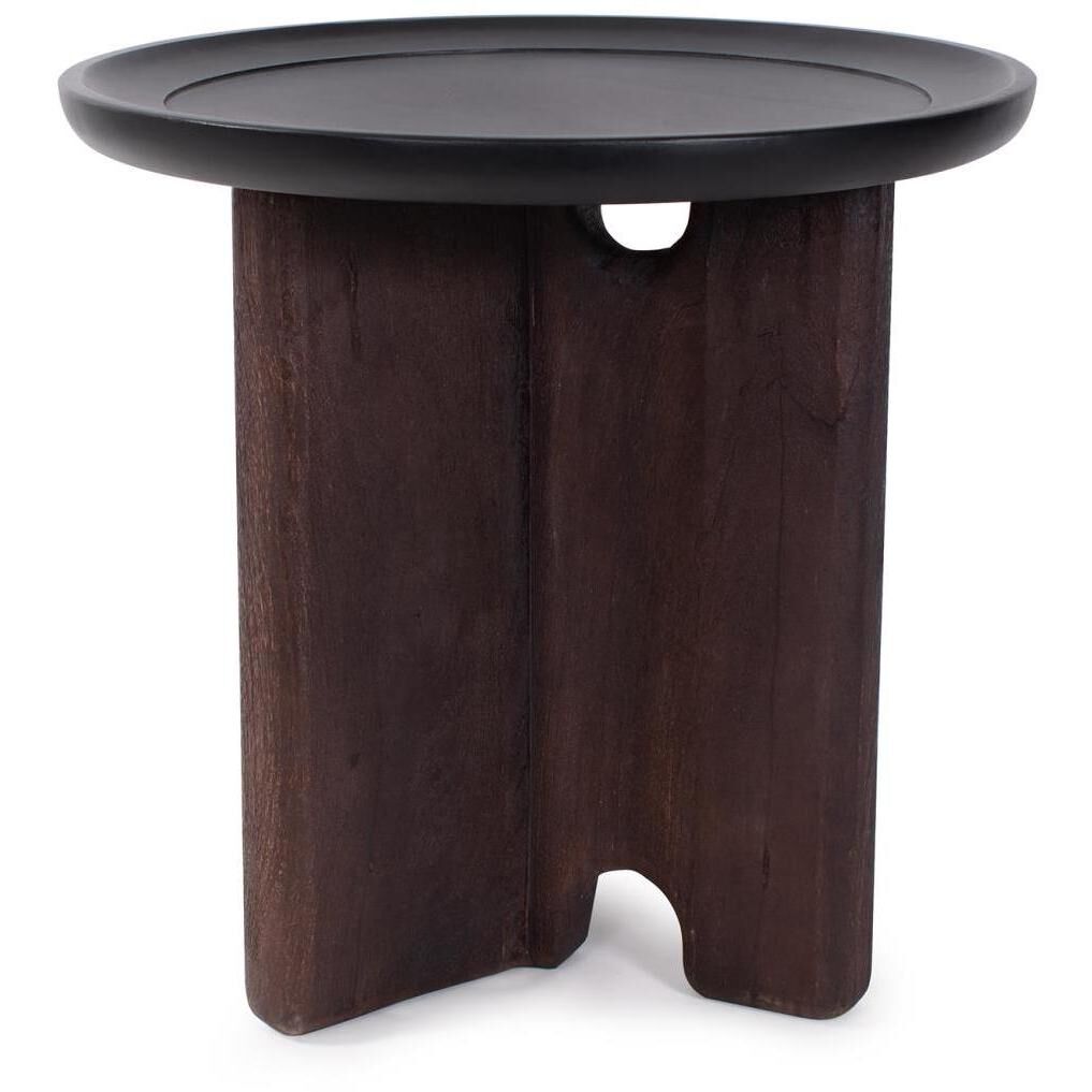 Bollack 24 X 23.75 inch Brown and Black Side Table