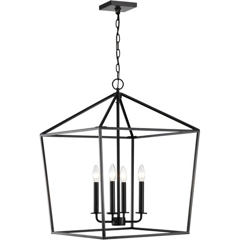 Emma 4 Light 20 inch Matte Black Pendant Ceiling Light