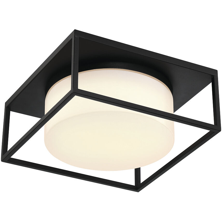 Ren 2 Light 12.25 inch Black Outdoor Flush Mount