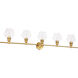 Gene 5 Light 47 inch Brass Wall sconce Wall Light