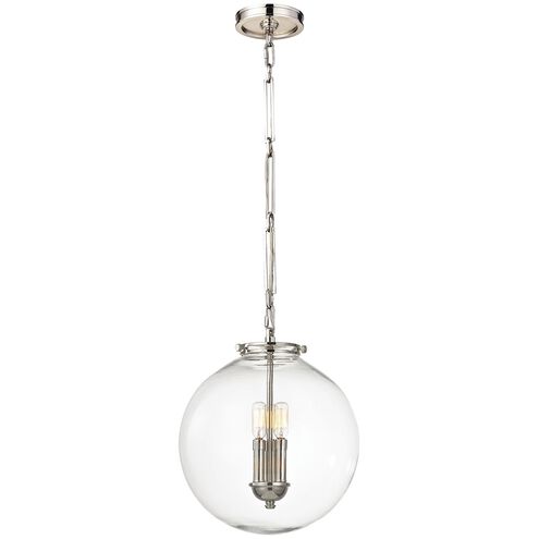 Gramercy 3 Light 14 inch Polished Nickel Pendant Ceiling Light