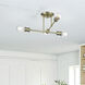 Delacroix 4 Light 17 inch Antique Brass Semi-Flush Ceiling Light