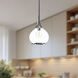 Alora Mood Hazel Pendant Ceiling Light in Chrome, Clear Glass
