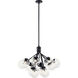 Silvarious 12 Light Black Chandelier/Semi Flush Ceiling Light