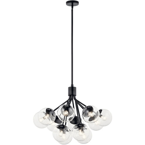 Silvarious 12 Light Black Chandelier/Semi Flush Ceiling Light