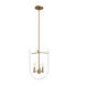 Sacha 3 Light 11 inch Alturas Gold Pendant Ceiling Light