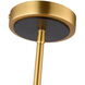Baltic LED 15 inch Black and Brass Pendant Ceiling Light