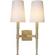 Ella 2 Light 13 inch Satin Brass Wall Sconce Wall Light