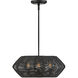 Lisa McDennon Luca LED 21 inch Black Indoor Chandelier Ceiling Light, Convertible to Semi-Flush