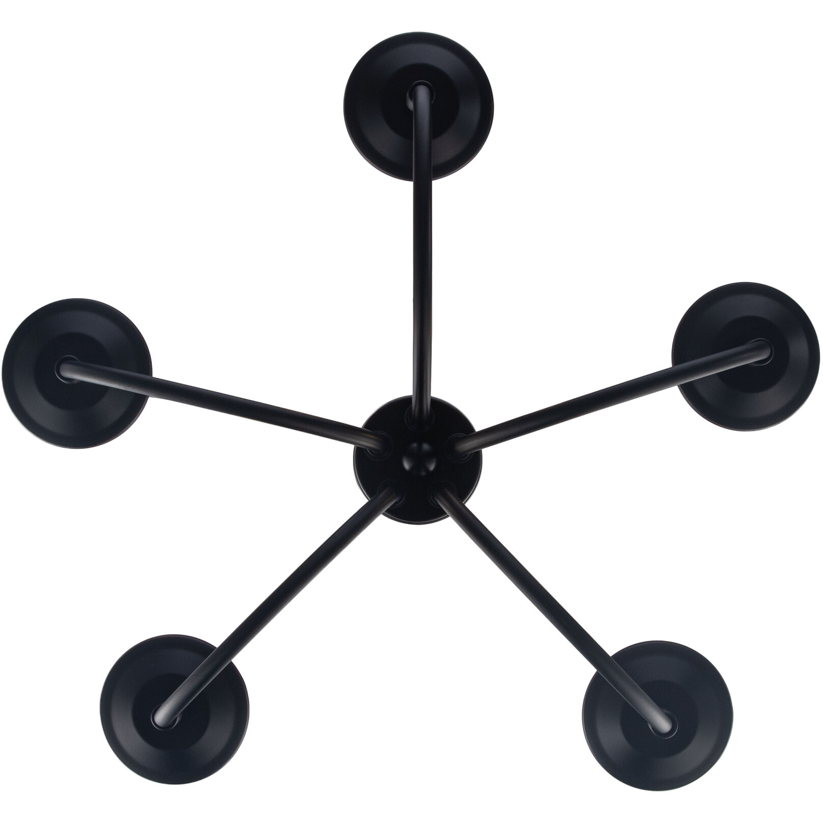 Candle 5 Light 19 inch Black Chandelier Ceiling Light