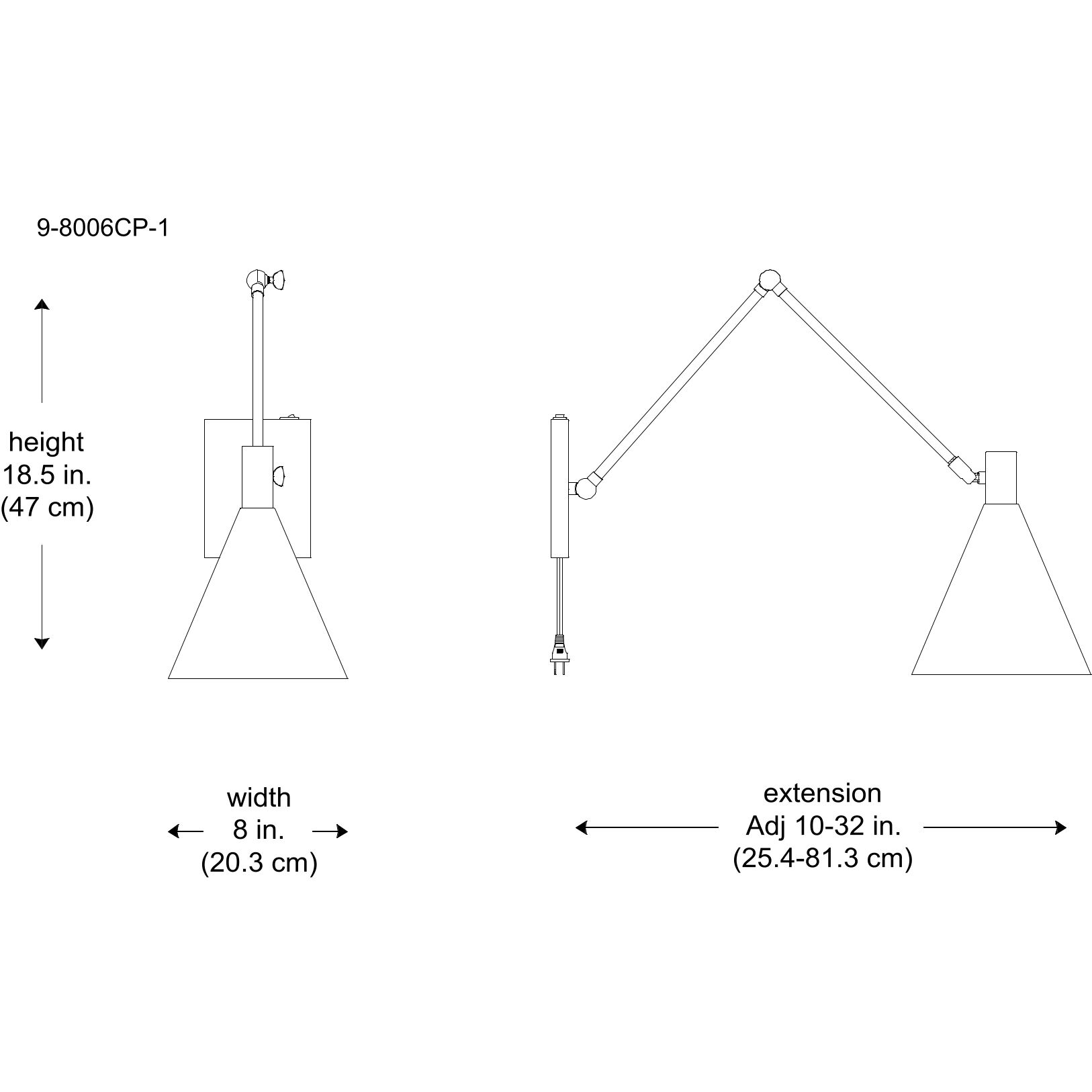 Pharos 60.00 watt Noble Brass Adjustable Wall Sconce Wall Light