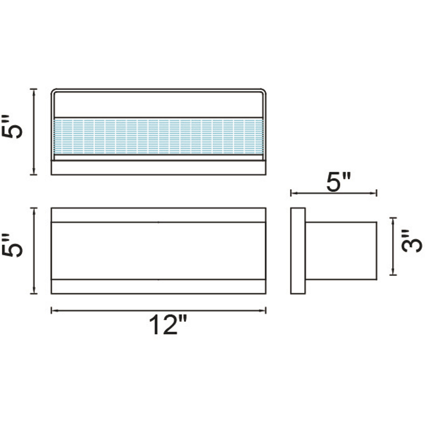 Lilliana LED 12 inch Black Wall Light