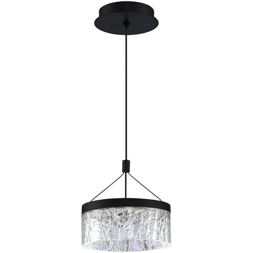 Arctic Ice 1 Light 8 inch Black Pendant Ceiling Light