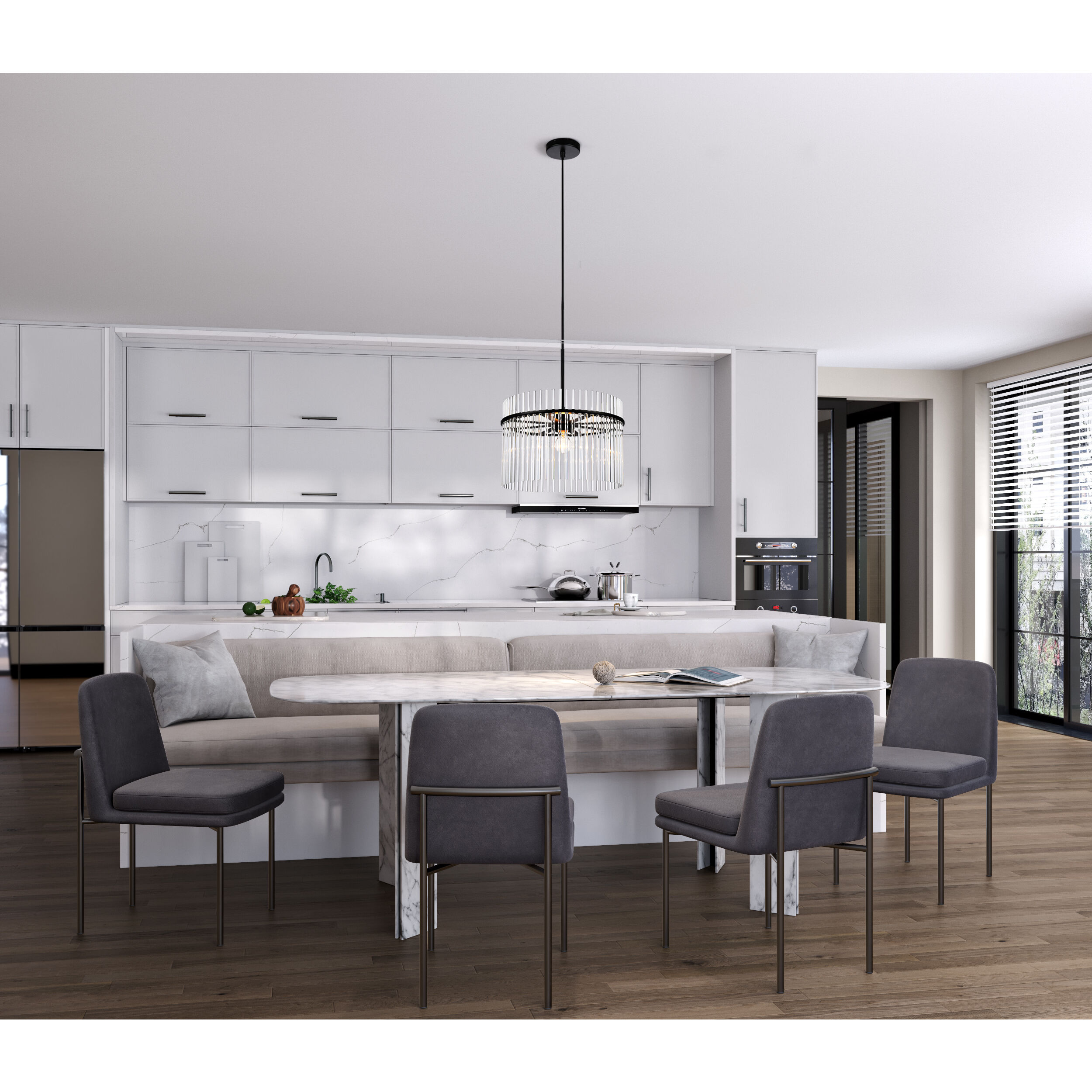 Ava 1 Light 15.7 inch Black Semi Flush Mount Ceiling Light