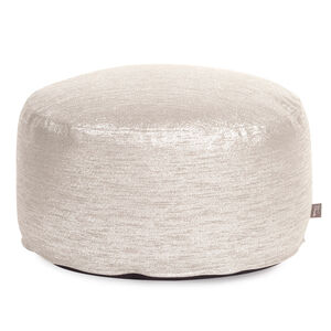 Pouf 12 inch Glam Sand Foot Ottoman with Cover