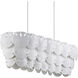 Tulum 5 Light 39 inch Sugar White/White Linear Chandelier Ceiling Light, Marjorie Skouras Collection