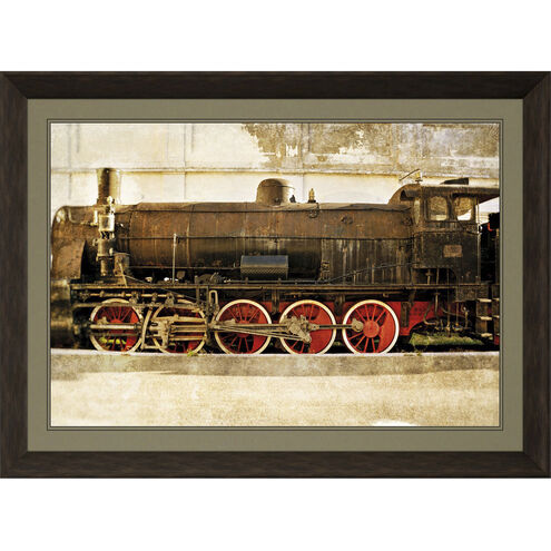 Travel Brown and Beige and Neutral and Red Framed Art