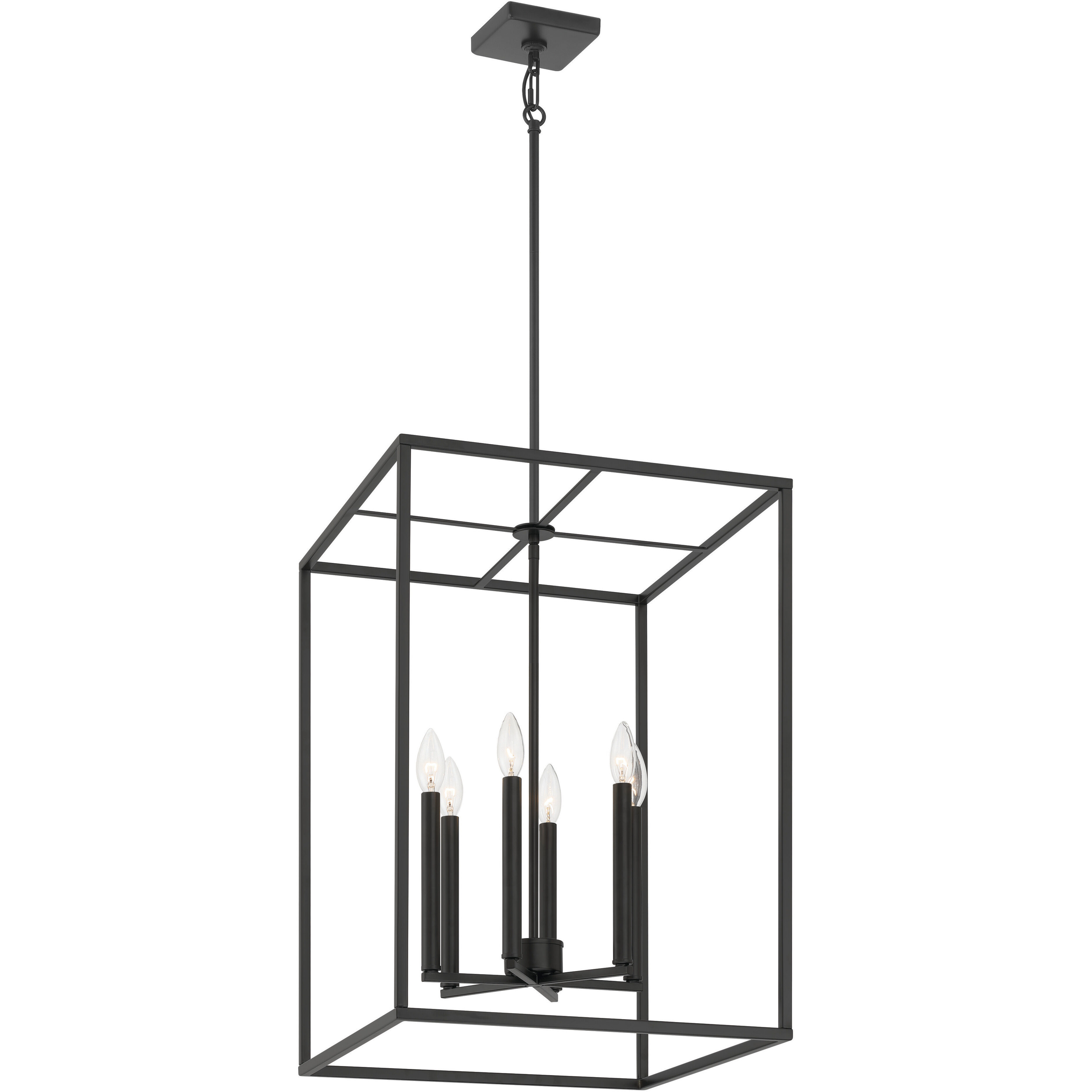 Signature 6 Light 18 inch Flat Black Foyer Light Ceiling Light