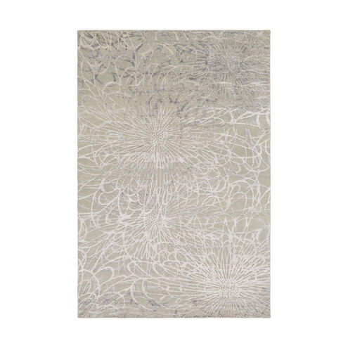 Etienne 108 X 72 inch Sea Foam/Light Gray Rugs, Wool, Bamboo Silk, and Cotton