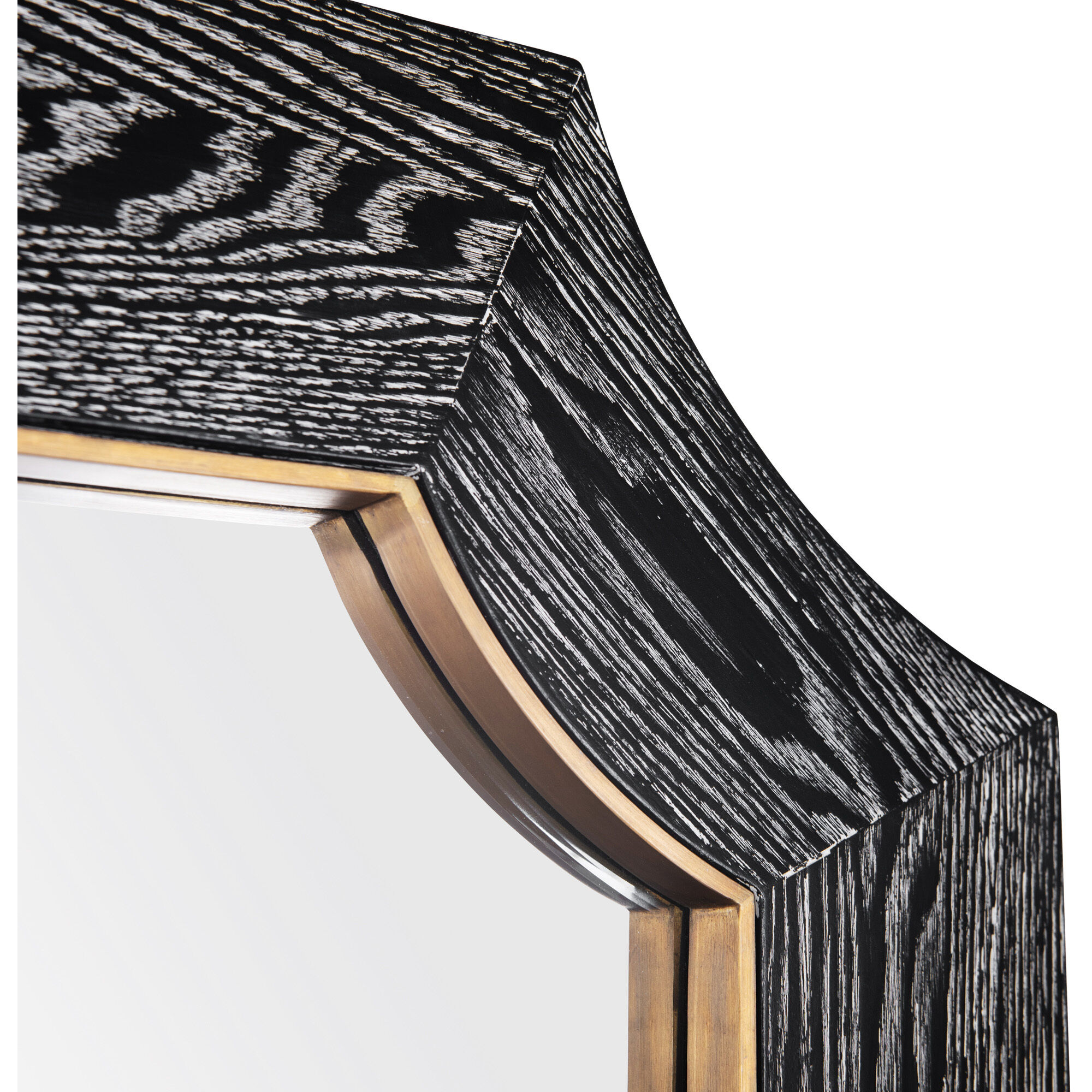 Farra 36 X 36 inch Cerused Black with Weathered Brass Wall Mirror, Varaluz Casa