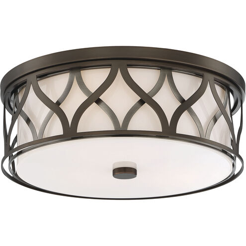 ML LED 16 inch Harvard Court Bronze Flush Mount Ceiling Light