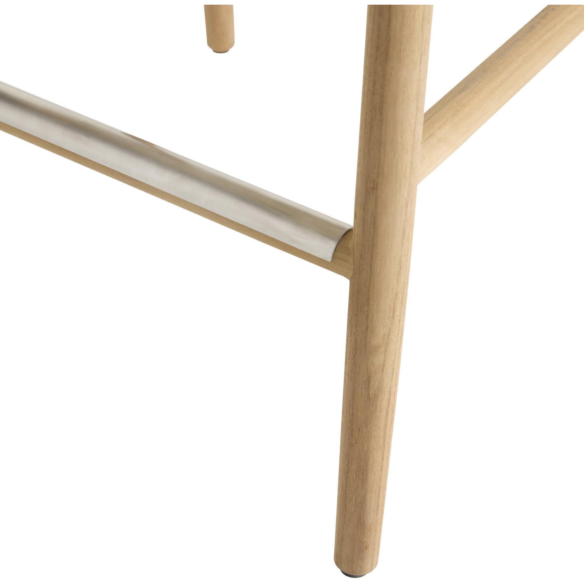 Chilton 42 inch Pearl and Dark Blonde with Natural Outdoor Bar Stool