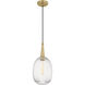Quoizel Piccolo 1 Light 8 inch Satin Brass Mini Pendant Ceiling Light