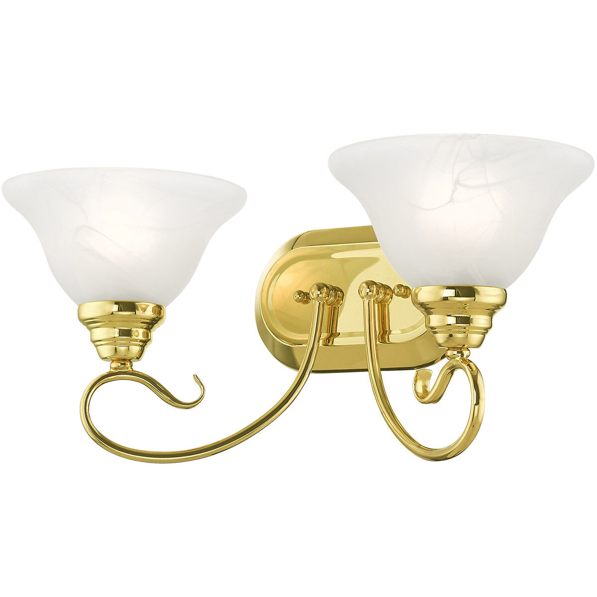 Coronado 2 Light 19 inch Polished Brass Bath Vanity Wall Light