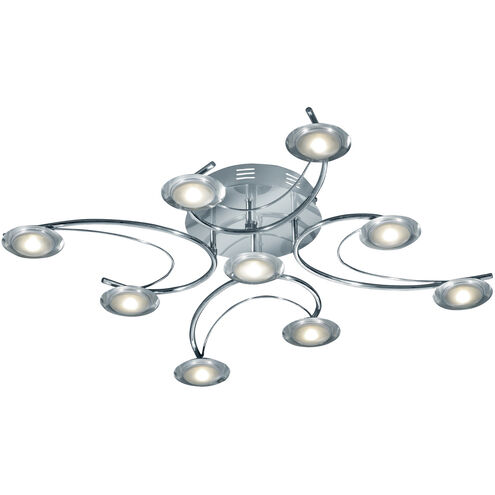 Santiago 9 Light 32 inch Nickel-Matte Flush Mount Ceiling Light