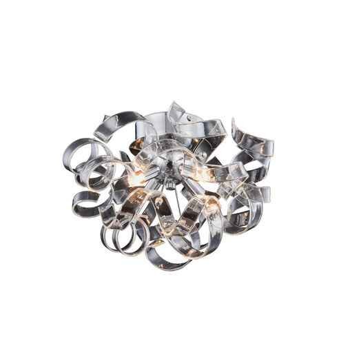 Ritz 4 Light 14 inch Chrome Flush Mount Ceiling Light