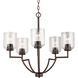 Carter 5 Light 26 inch Bronze Chandelier Ceiling Light