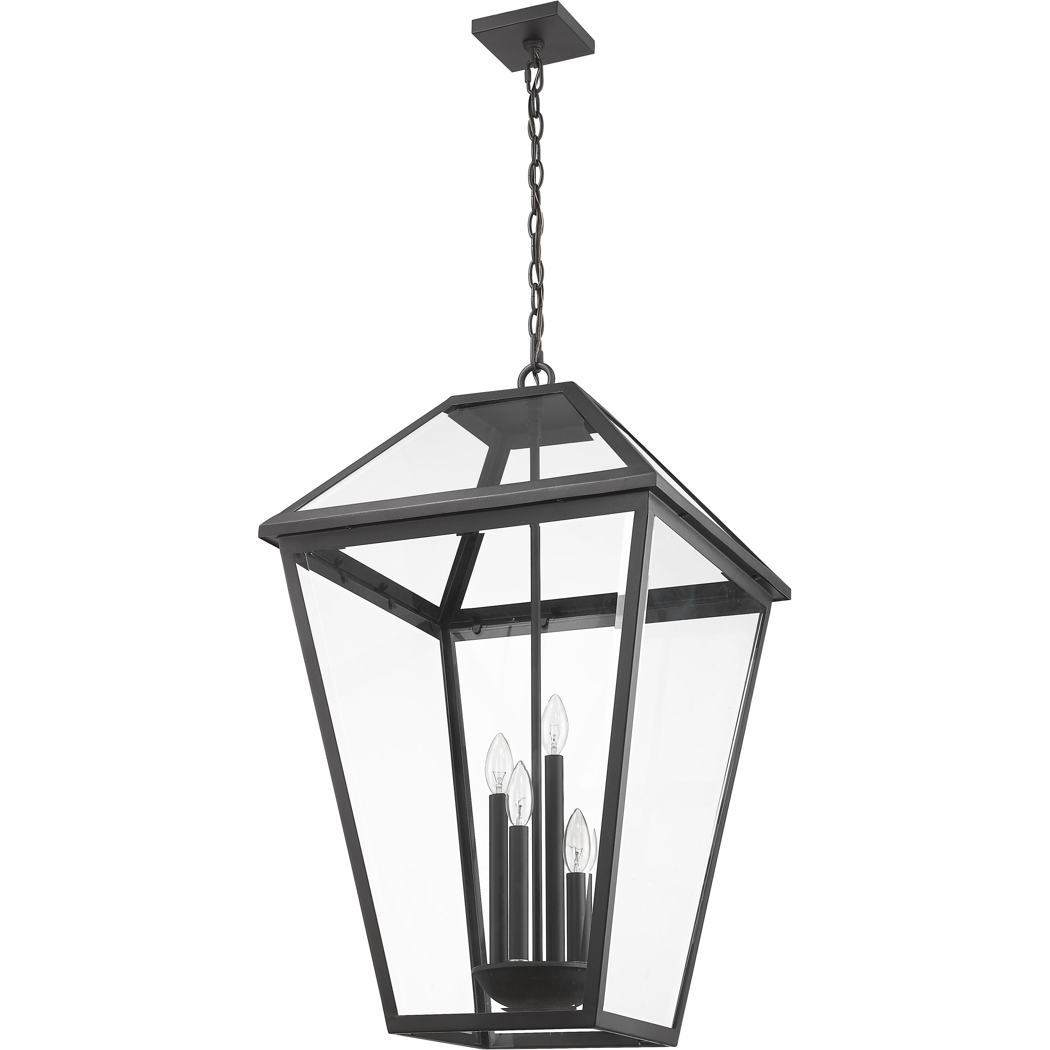 Talbot 4 Light 19.5 inch Black Outdoor Chain Mount Ceiling Fixture