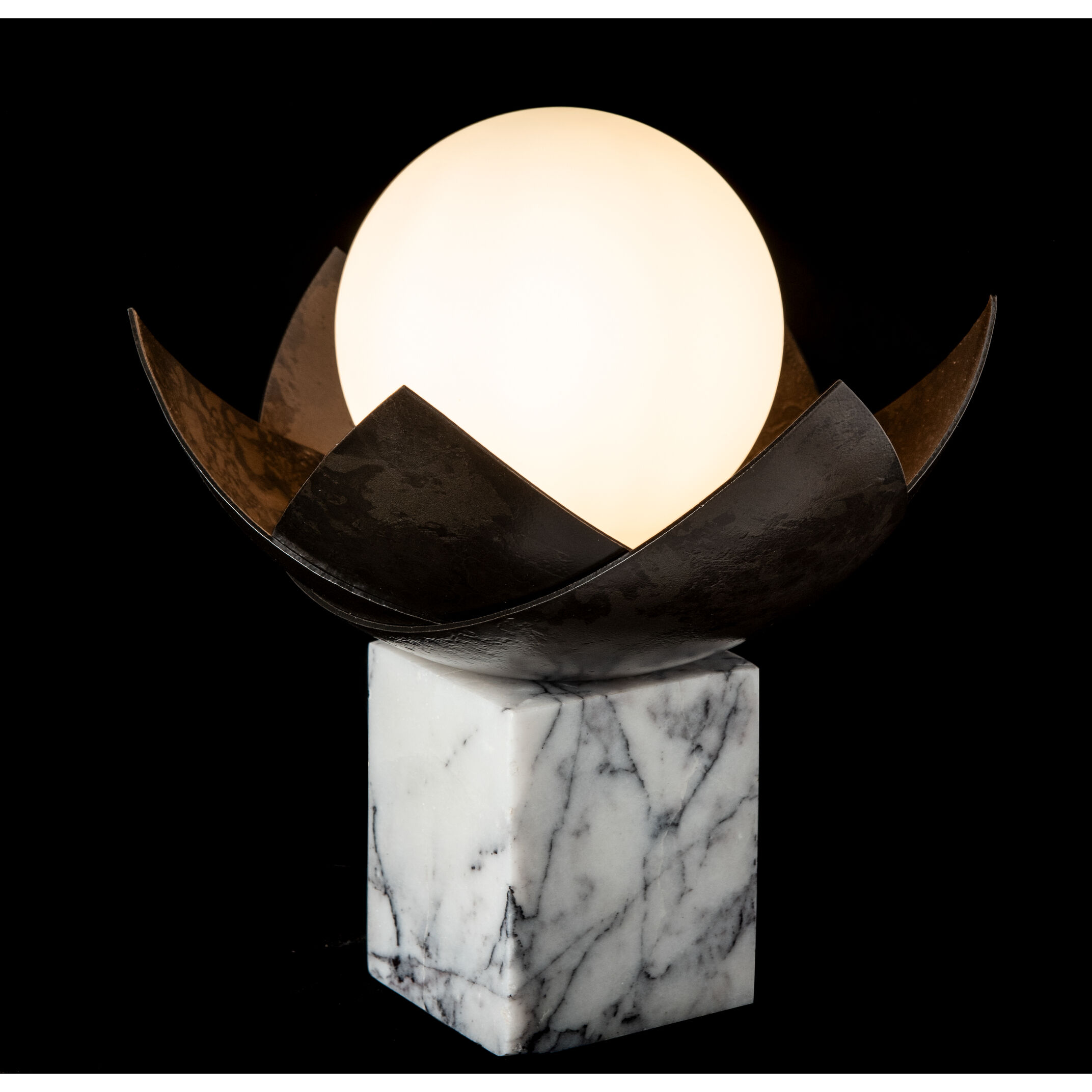 Blossom 10.4 inch 60.00 watt Dark Smoke Mini Table Lamp Portable Light in Lilac Marble