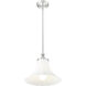 Fleur 1 Light 12 inch Brushed Nickel Pendant Ceiling Light