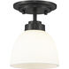 Ashton 1 Light 6 inch Matte Black Flush Mount Ceiling Light in 2