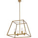 Declan 4 Light 24 inch Brass Pendant Ceiling Light