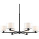 Seville 6 Light 32 inch Dark Matte Black Chandelier Ceiling Light