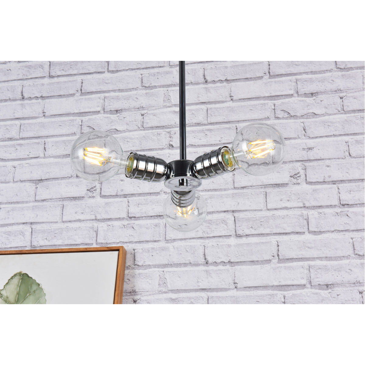 Reyes 3 Light 7.5 inch Chrome Pendant Ceiling Light